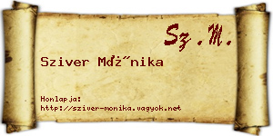 Sziver Mónika névjegykártya