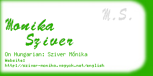 monika sziver business card