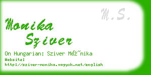 monika sziver business card